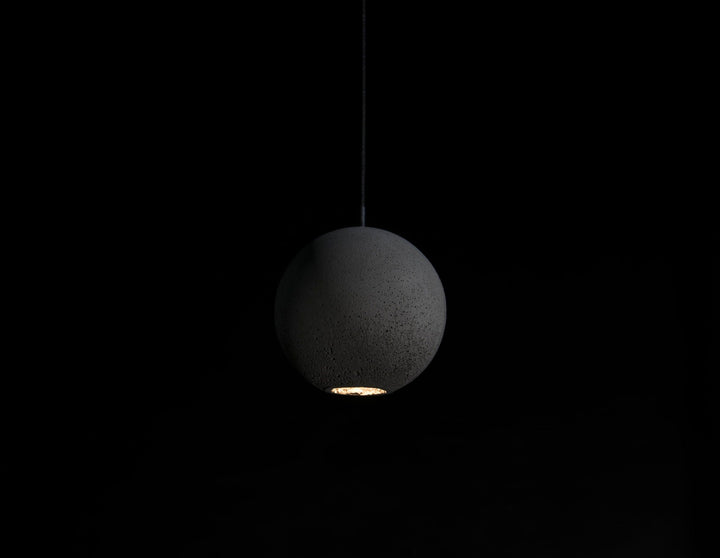 Solara Suspension Sphère en Béton Lune Minimaliste - Neutralighting