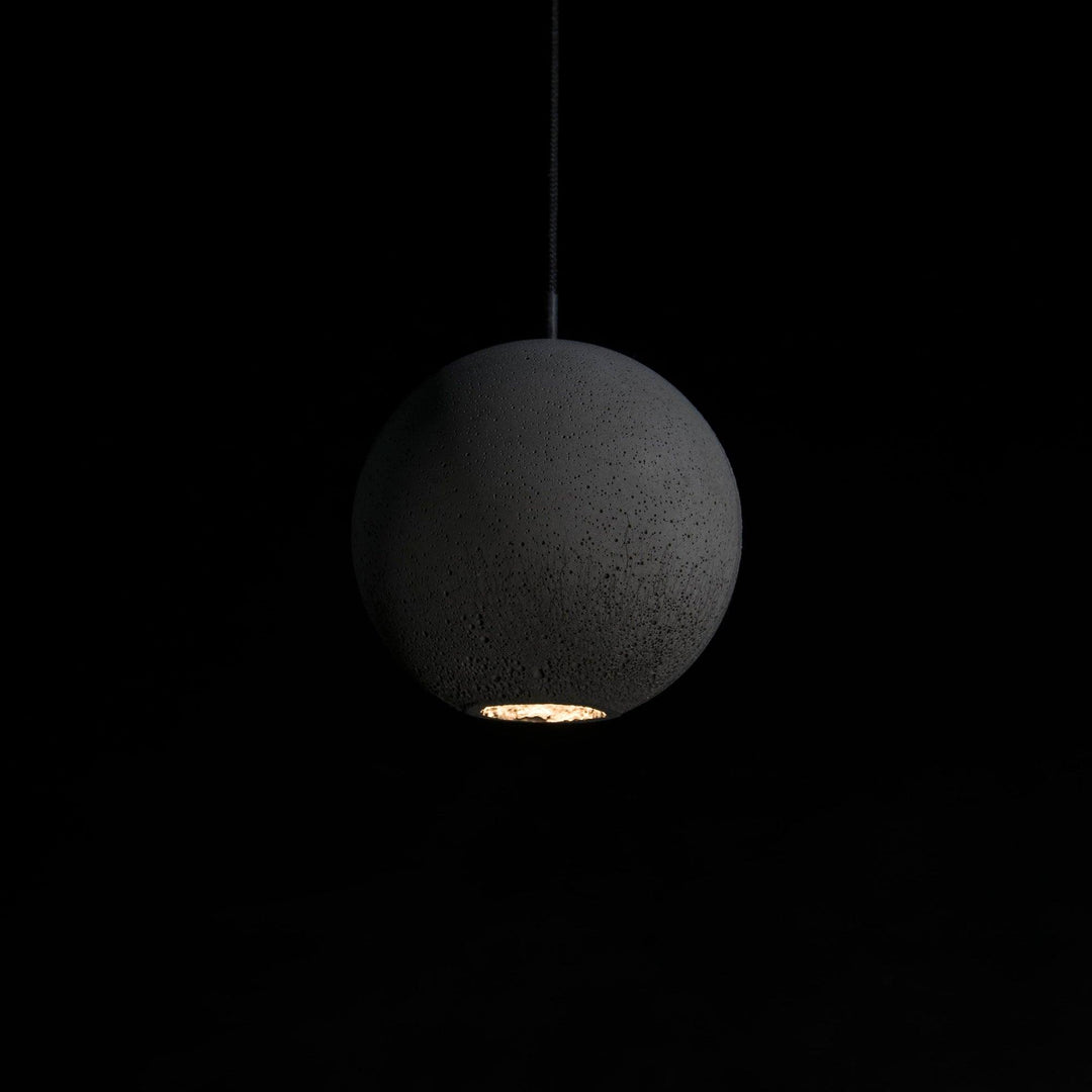 Solara Suspension Sphère en Béton Lune Minimaliste - Neutralighting