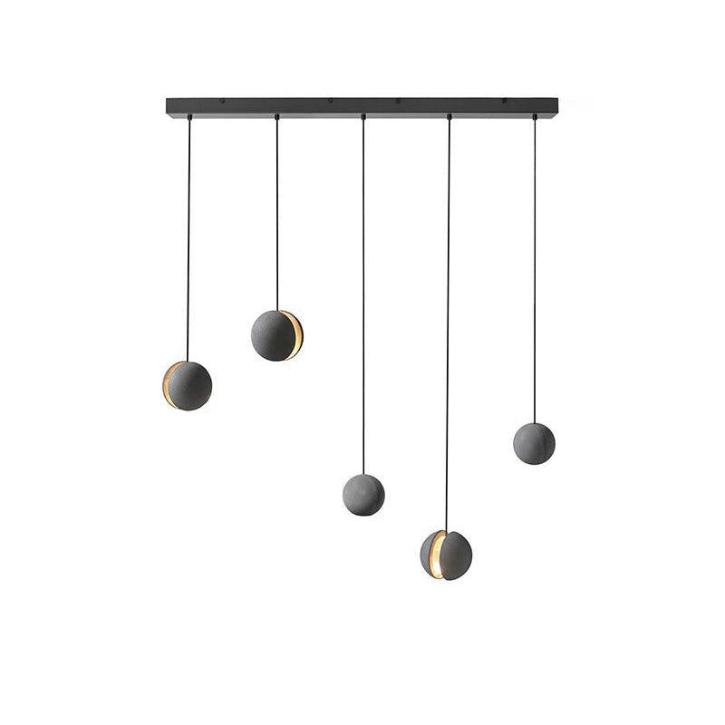 Solara Suspension Sphère en Béton Lune Minimaliste - Neutralighting