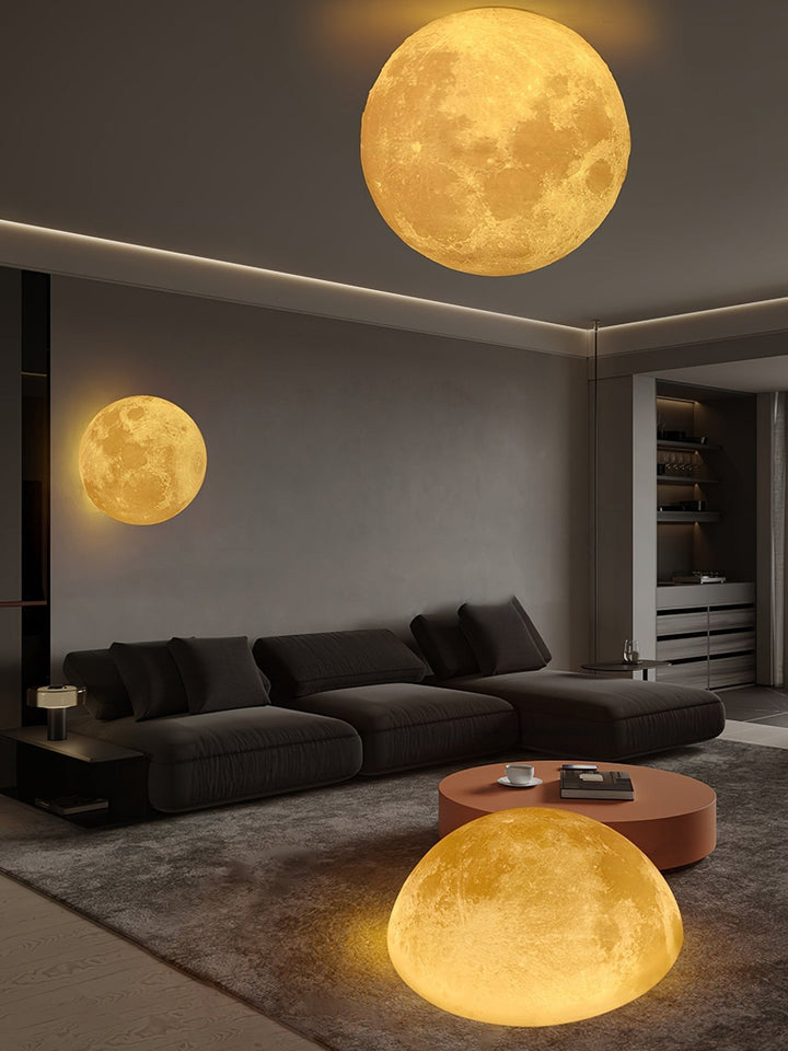 Olsolan Applique Murale 3D en Plastique Art Nordique Lune - Neutralighting