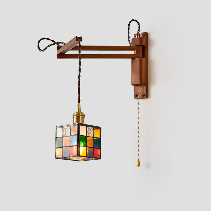 Tiffany Applique Murale Mosaïque avec Chaîne à Tirette - Neutralighting