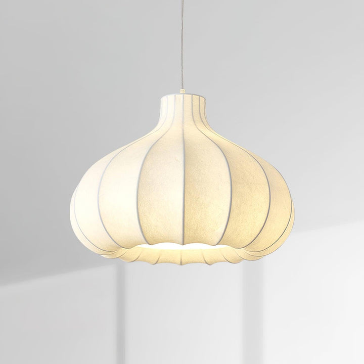 Silky Suspension avec Abat-jour en Soie Plissée Blanc Elégant - Neutralighting