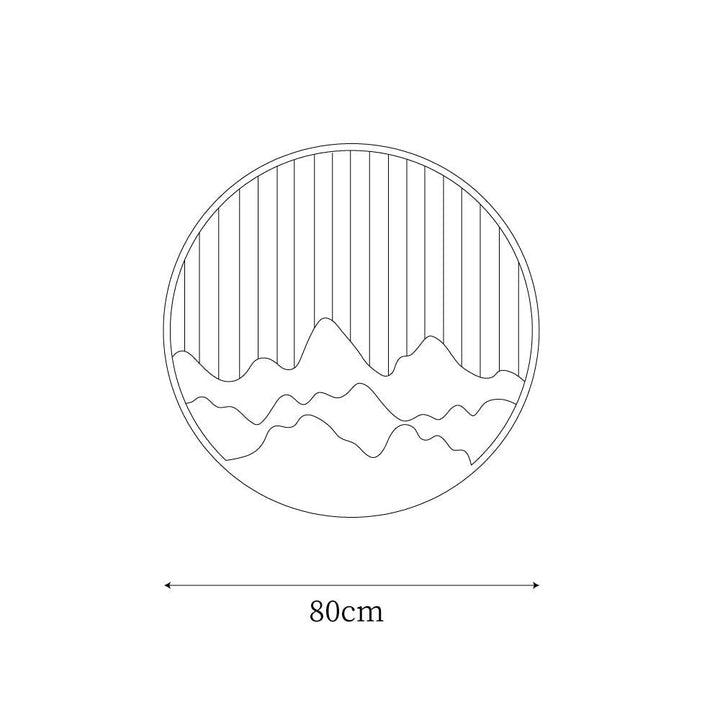 Mountain Wall Lamp Outdoor Circular Silhouette - Neutralighting