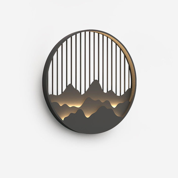 Mountain Wall Lamp Outdoor Circular Silhouette - Neutralighting