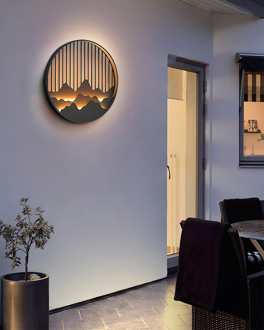 Sumi Applique Murale Circulaire Montagne - Neutralighting