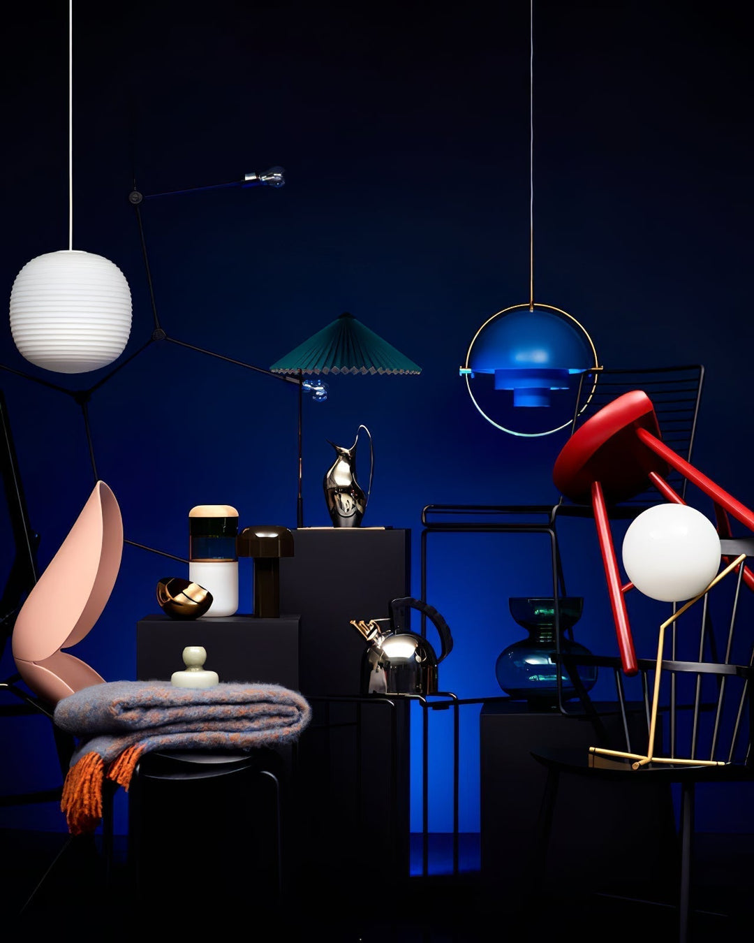 Lustra Lampe Pendante Boule Déformée Dorée - Neutralighting