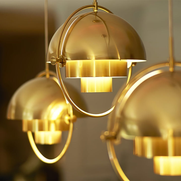 Lustra Lampe Pendante Boule Déformée Dorée - Neutralighting