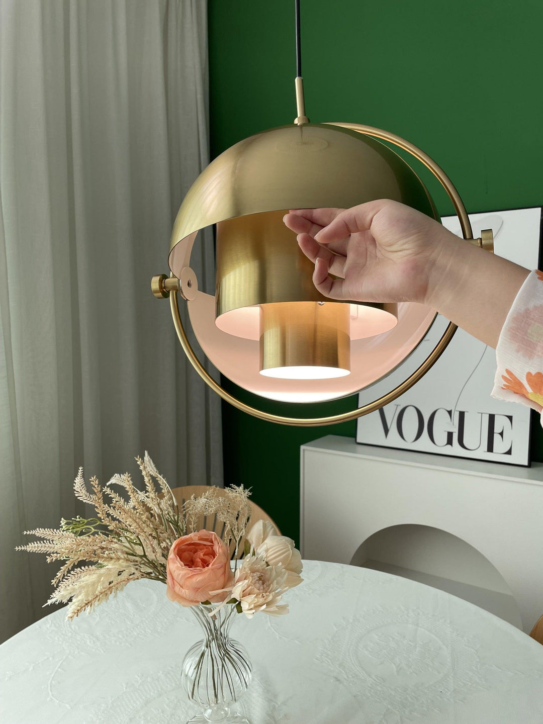 Lustra Lampe Pendante Boule Déformée Dorée - Neutralighting