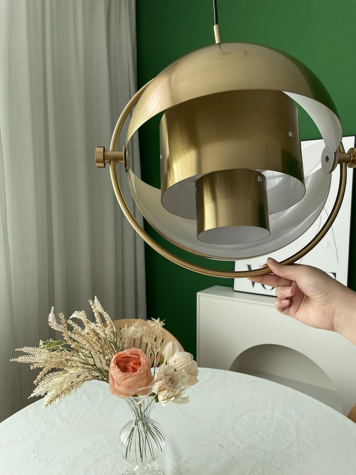 Lustra Lampe Pendante Boule Déformée Dorée - Neutralighting