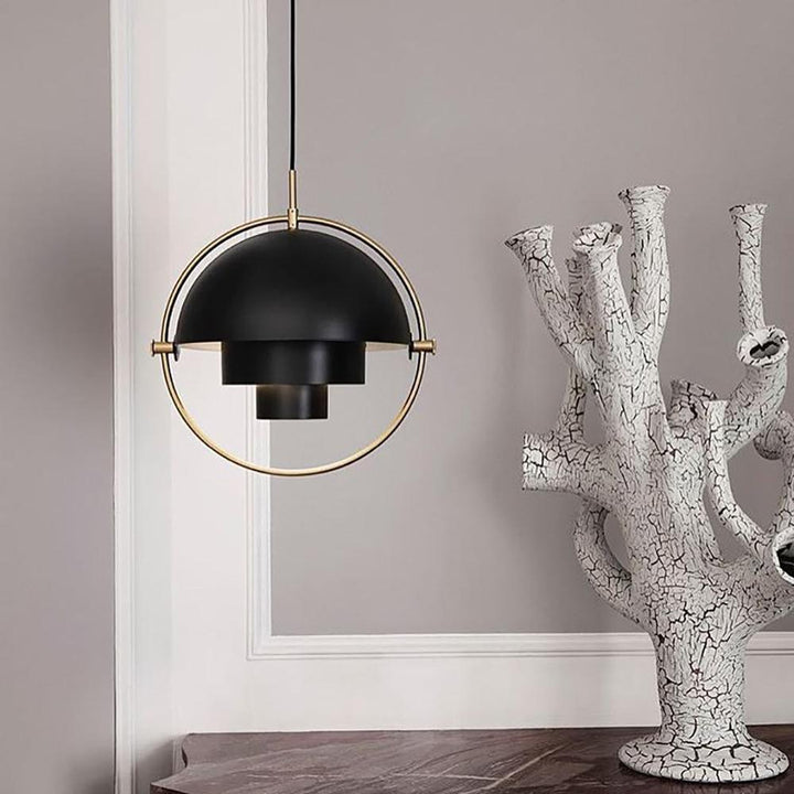 Lustra Lampe Pendante Boule Déformée Dorée - Neutralighting