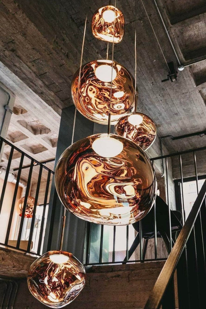Solara Suspension en Verre Soufflé Cluster Irrégulier Sculptural - Neutralighting