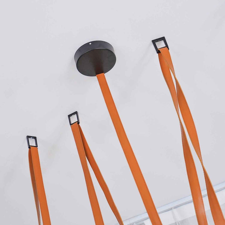 Lustra Suspension en Cuir et Verre - Neutralighting