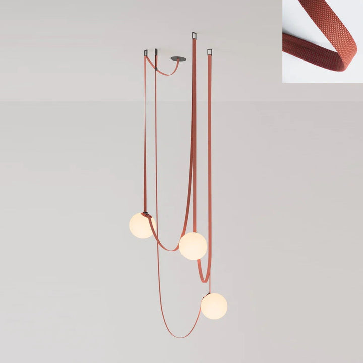 Lustra Suspension en Cuir et Verre - Neutralighting