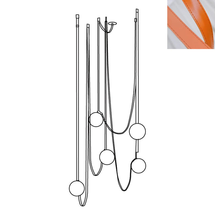 Lustra Suspension en Cuir et Verre - Neutralighting