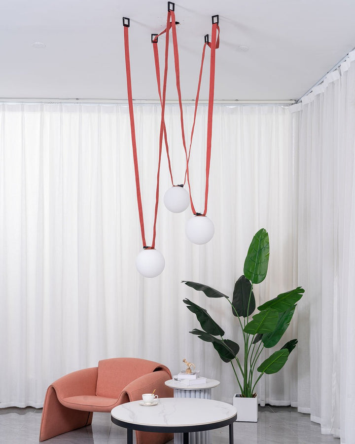Lustra Suspension en Cuir et Verre - Neutralighting