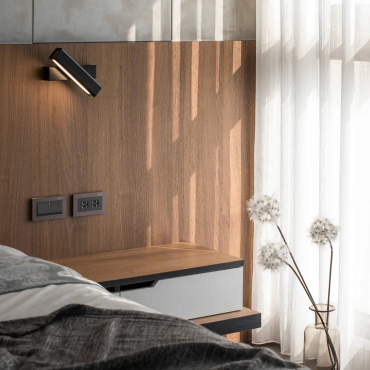 Olvynora Applique Murale Bois Minimaliste Rotative - Neutralighting
