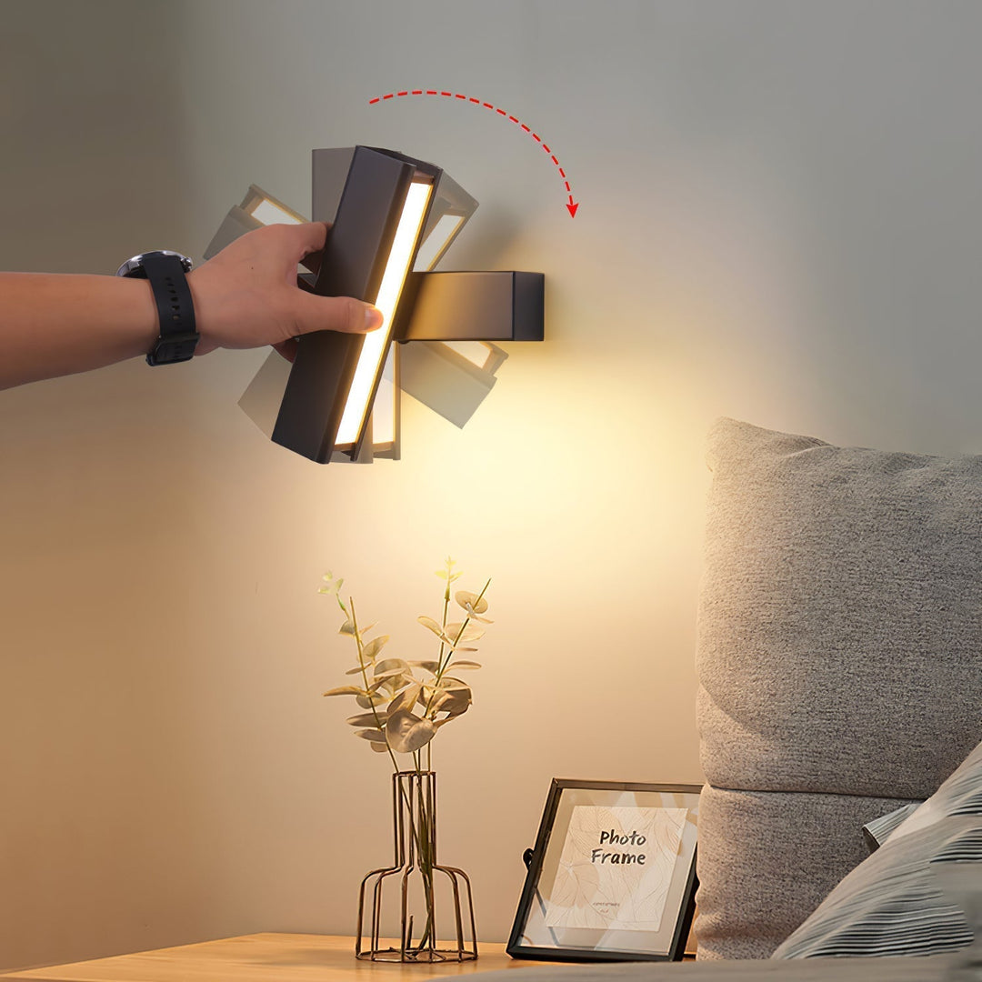 Olvynora Applique Murale Bois Minimaliste Rotative - Neutralighting