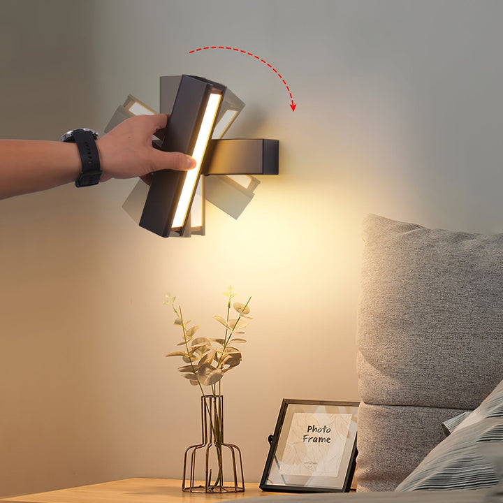 Olvynora Applique Murale Bois Minimaliste Rotative - Neutralighting