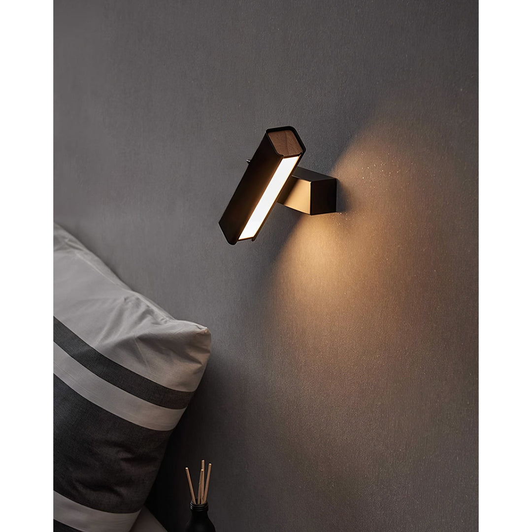 Olvynora Applique Murale Bois Minimaliste Rotative - Neutralighting