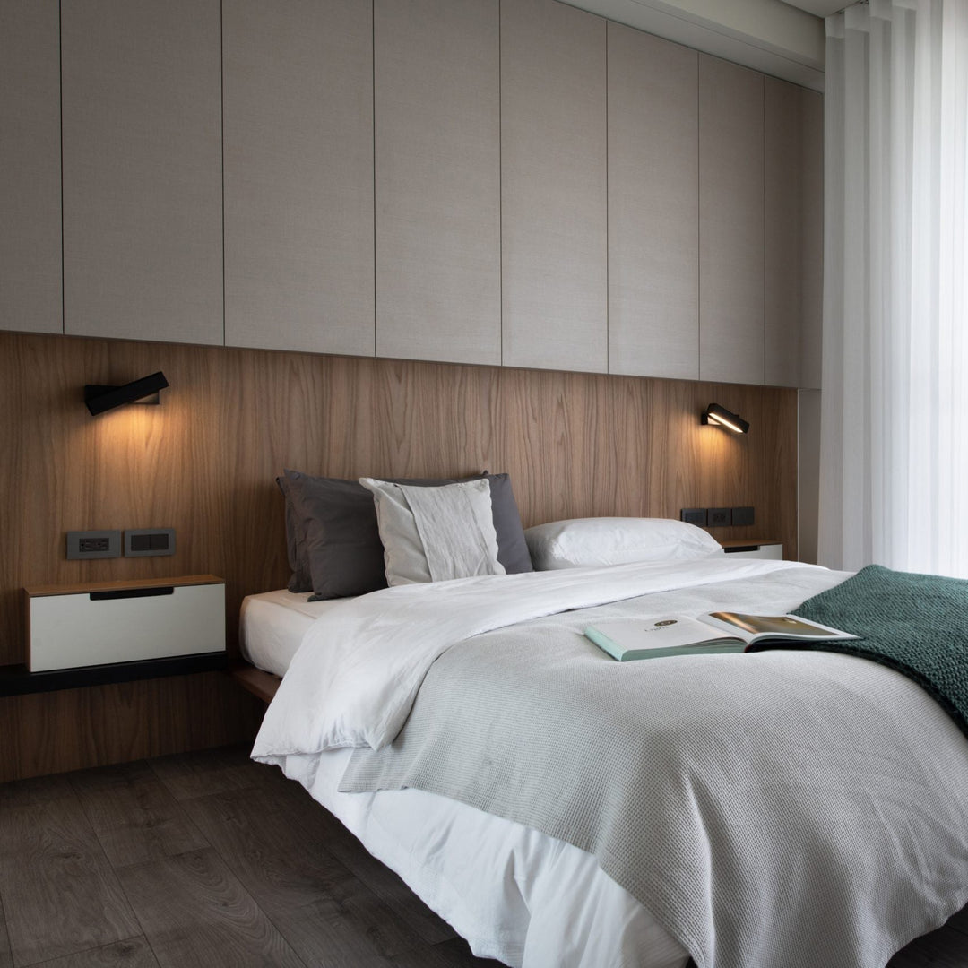 Olvynora Applique Murale Bois Minimaliste Rotative - Neutralighting