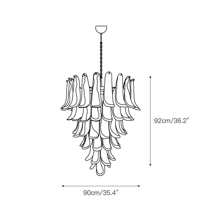Alsorisra Lustre Postmoderne de Luxe en Verre Pétale - Neutralighting
