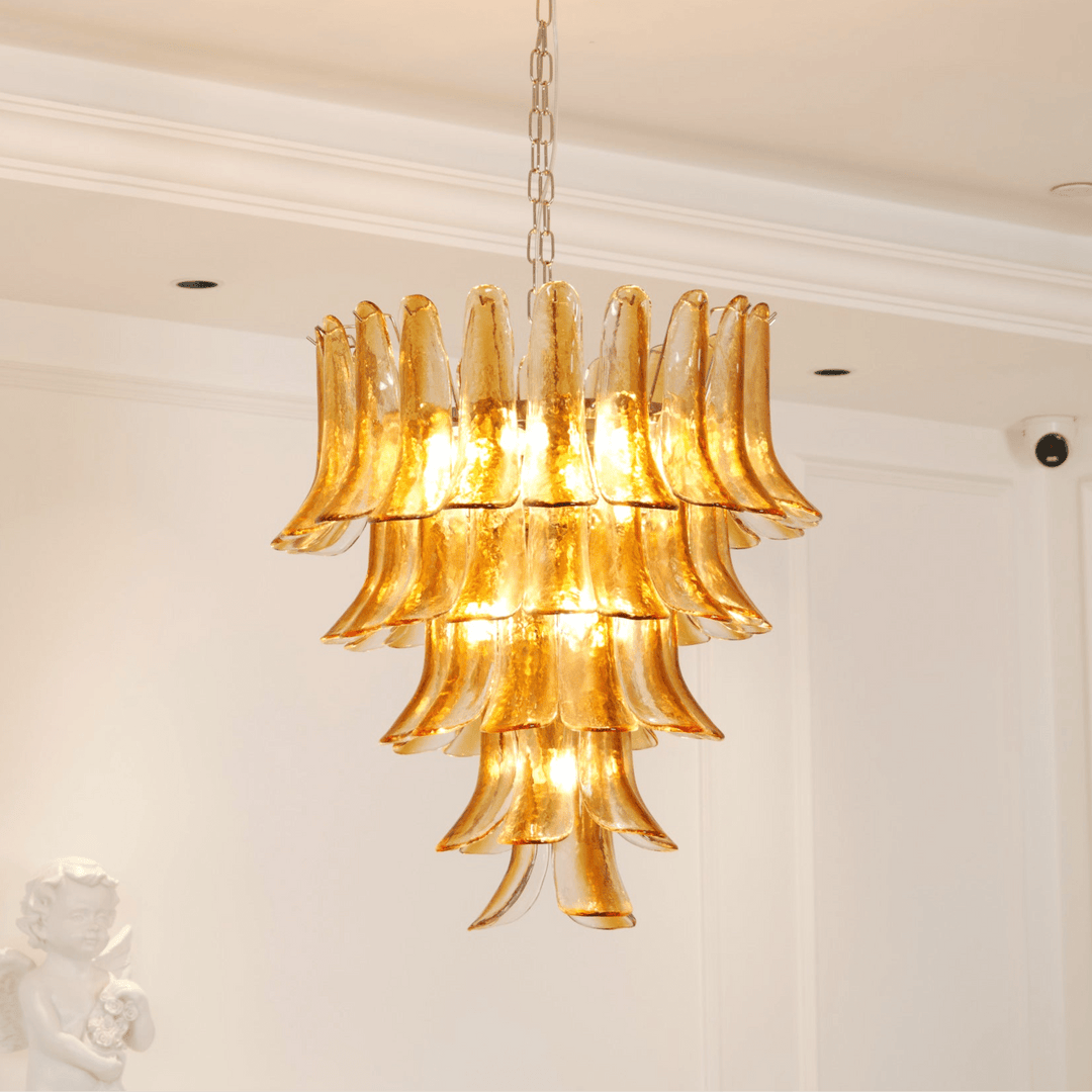 Aurora Chandelier en Verre Ambre - Neutralighting