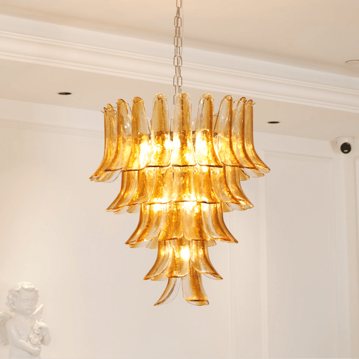 Aurora Chandelier en Verre Ambre - Neutralighting