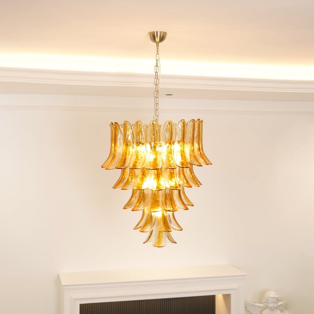 Aurora Chandelier en Verre Ambre - Neutralighting