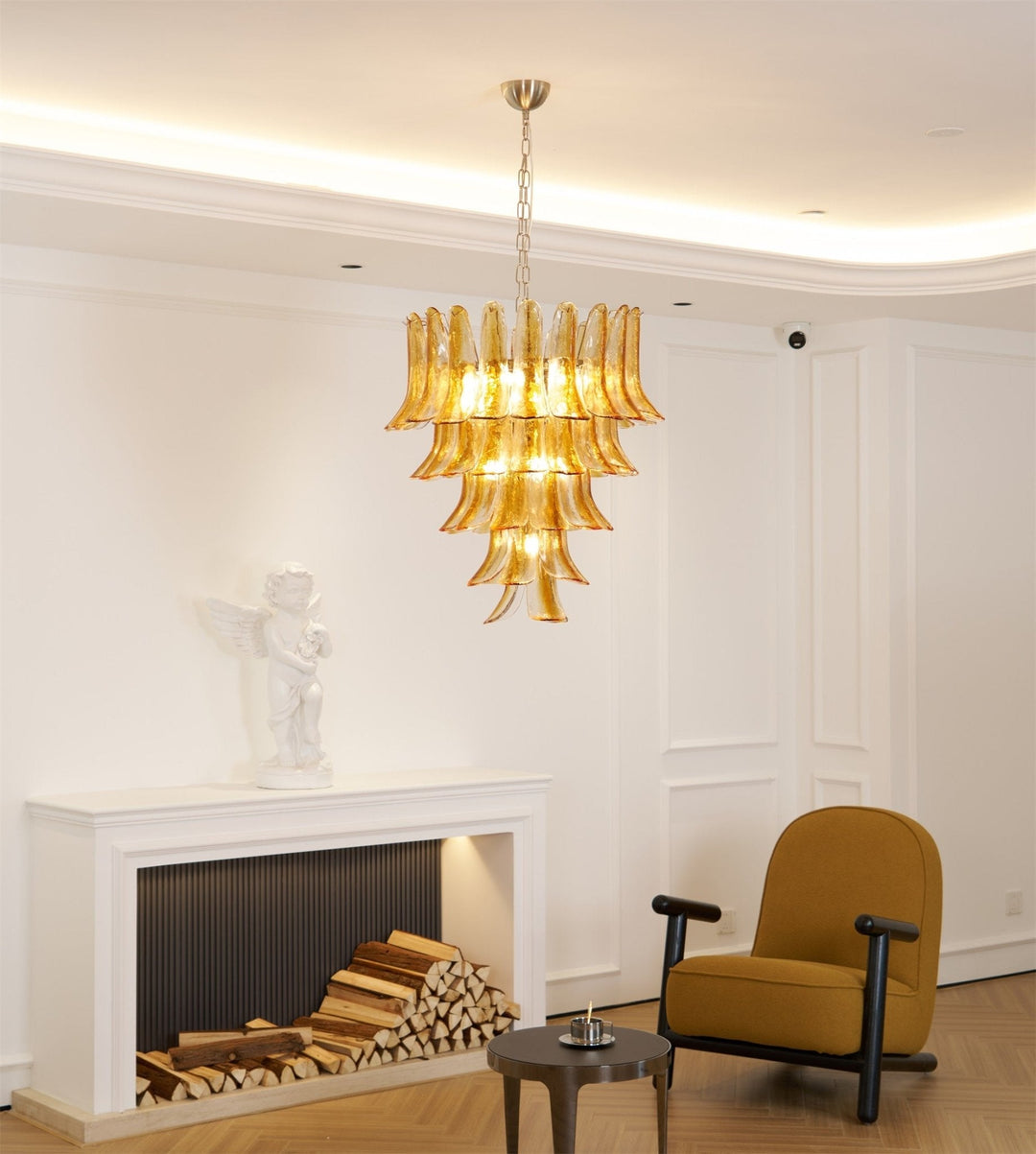 Aurora Chandelier en Verre Ambre - Neutralighting