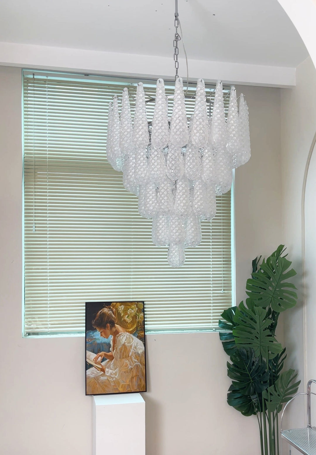 Aurora Lustre Transparent Murano Verre Goutte Rosée Superposé - Neutralighting
