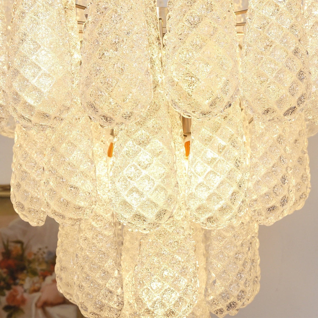 Aurora Lustre Transparent Murano Verre Goutte Rosée Superposé - Neutralighting