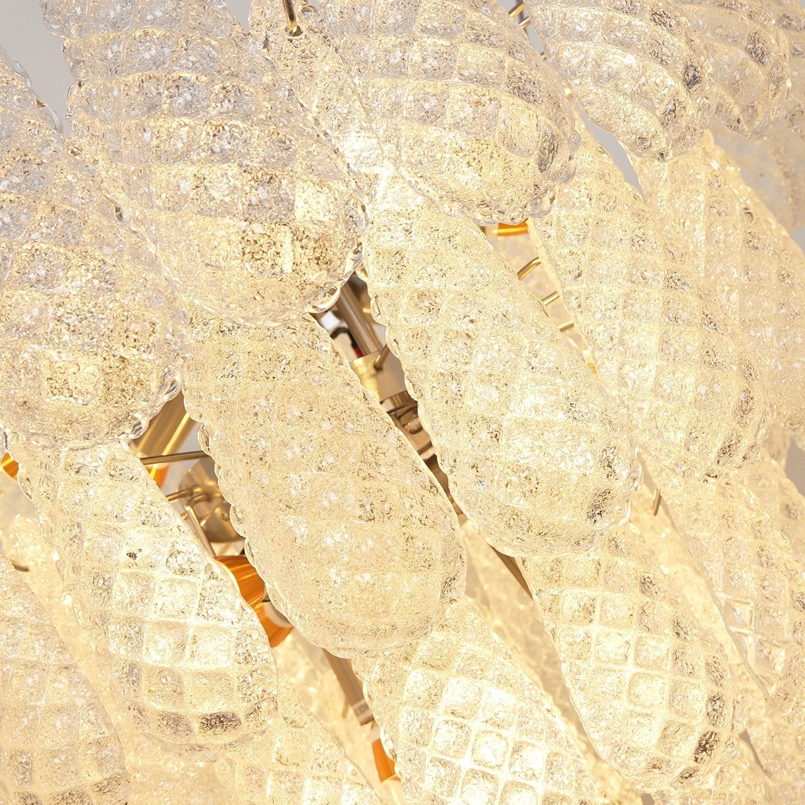 Aurora Lustre Transparent Murano Verre Goutte Rosée Superposé - Neutralighting