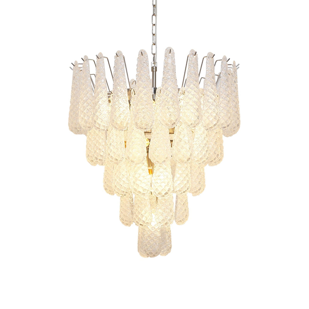Aurora Lustre Transparent Murano Verre Goutte Rosée Superposé - Neutralighting