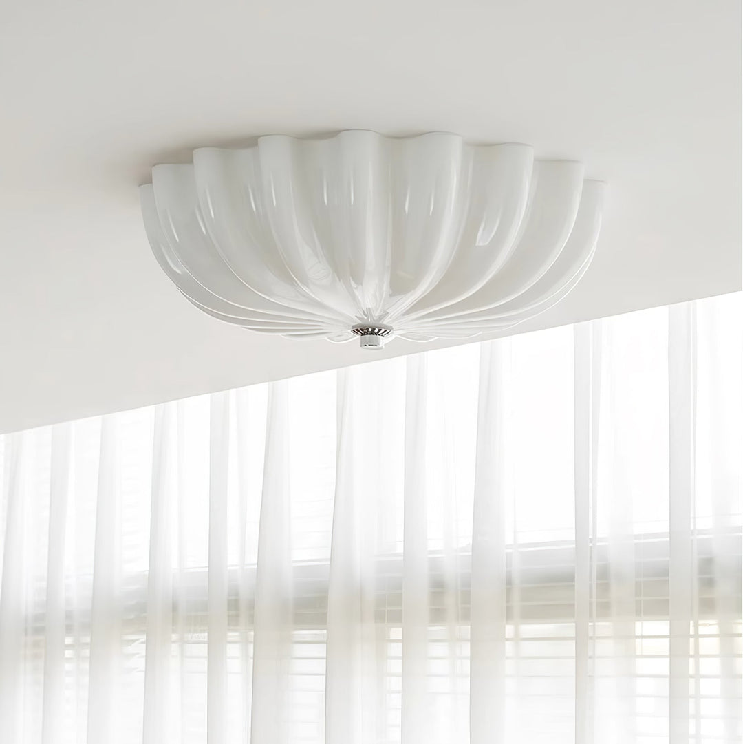 Aurora Ceiling Lamp Murano Blown Glass Shell Inspired - Neutralighting