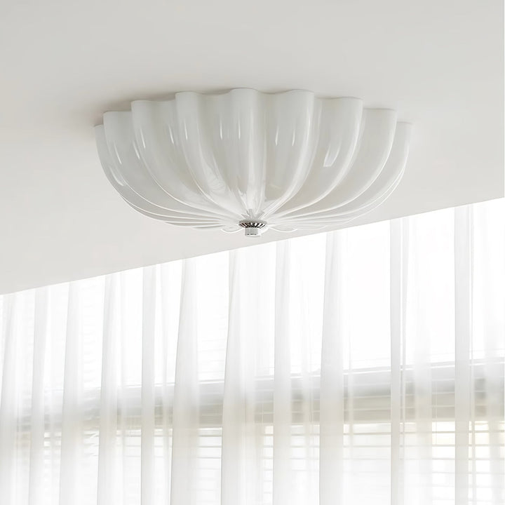 Aurora Ceiling Lamp Murano Blown Glass Shell Inspired - Neutralighting