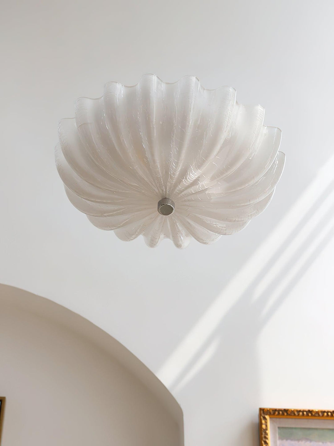 Aurora Ceiling Lamp Murano Blown Glass Shell Inspired - Neutralighting