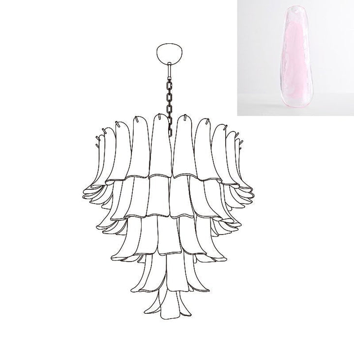 Aurora Lustre Pétales en Verre de Murano Vintage - Neutralighting
