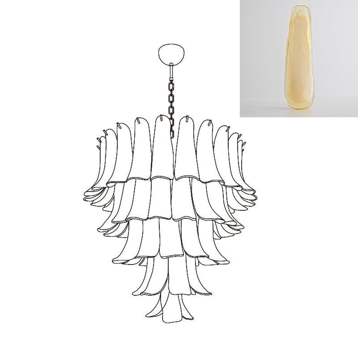 Aurora Lustre Pétales en Verre de Murano Vintage - Neutralighting
