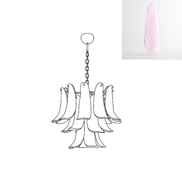 Aurora Lustre Pétales en Verre de Murano Vintage - Neutralighting