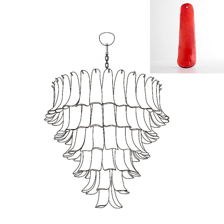 Aurora Lustre Pétales en Verre de Murano Vintage - Neutralighting