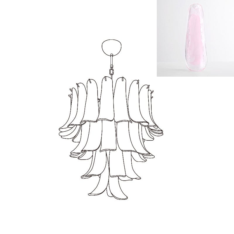 Aurora Lustre Pétales en Verre de Murano Vintage - Neutralighting