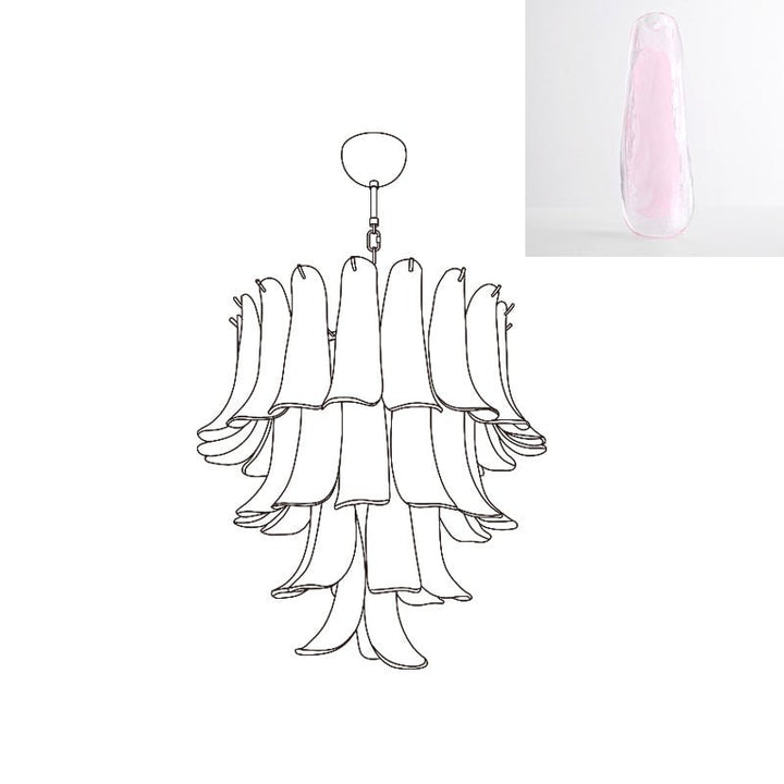 Aurora Lustre Pétales en Verre de Murano Vintage - Neutralighting