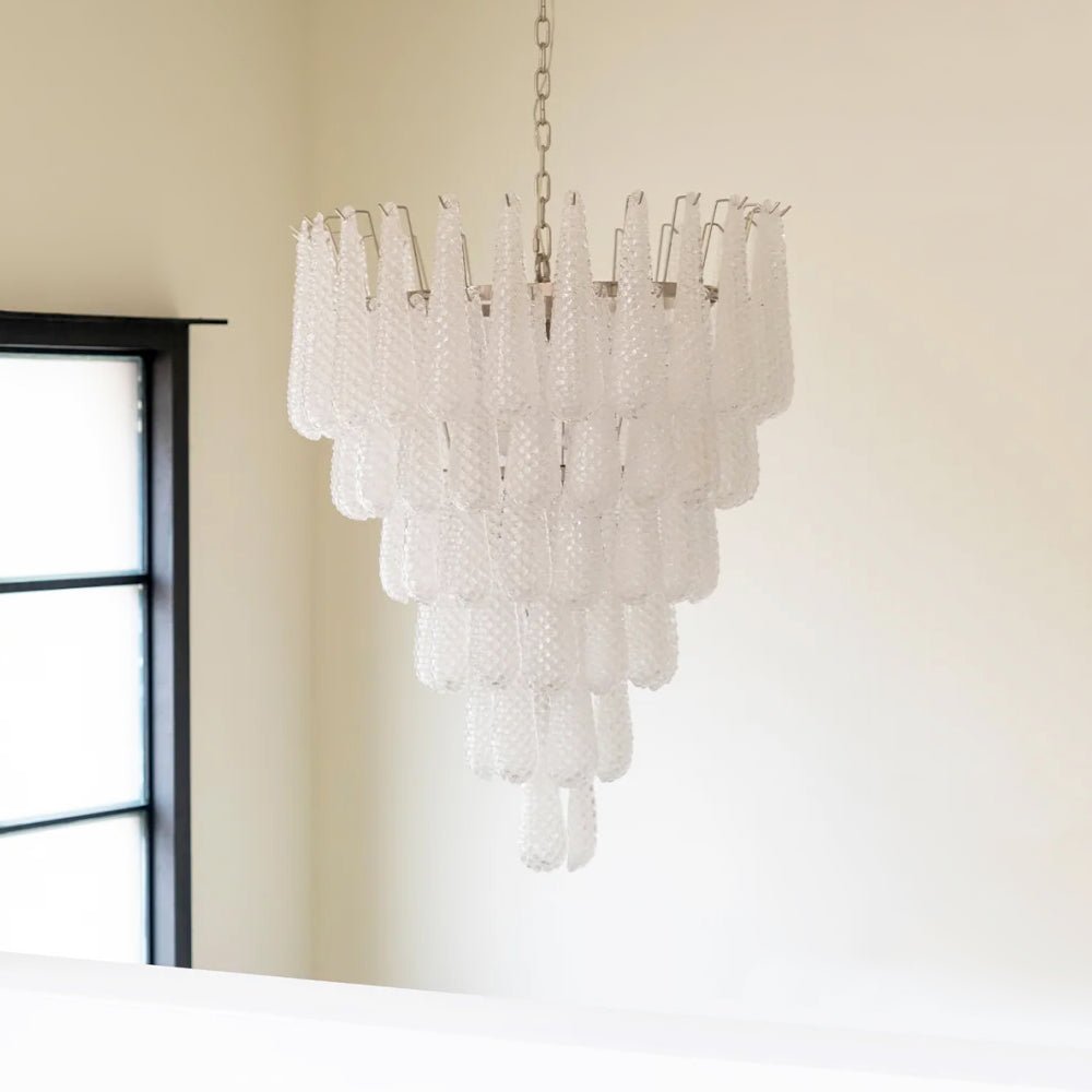 Aurora Chandelier Pigne en Verre de Murano Texturé Luxe - Neutralighting