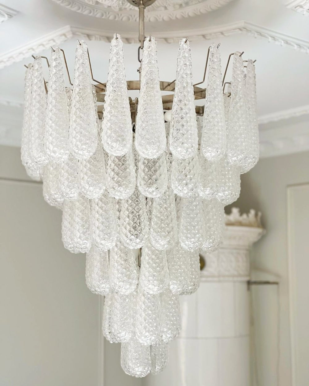 Aurora Chandelier Pigne en Verre de Murano Texturé Luxe - Neutralighting