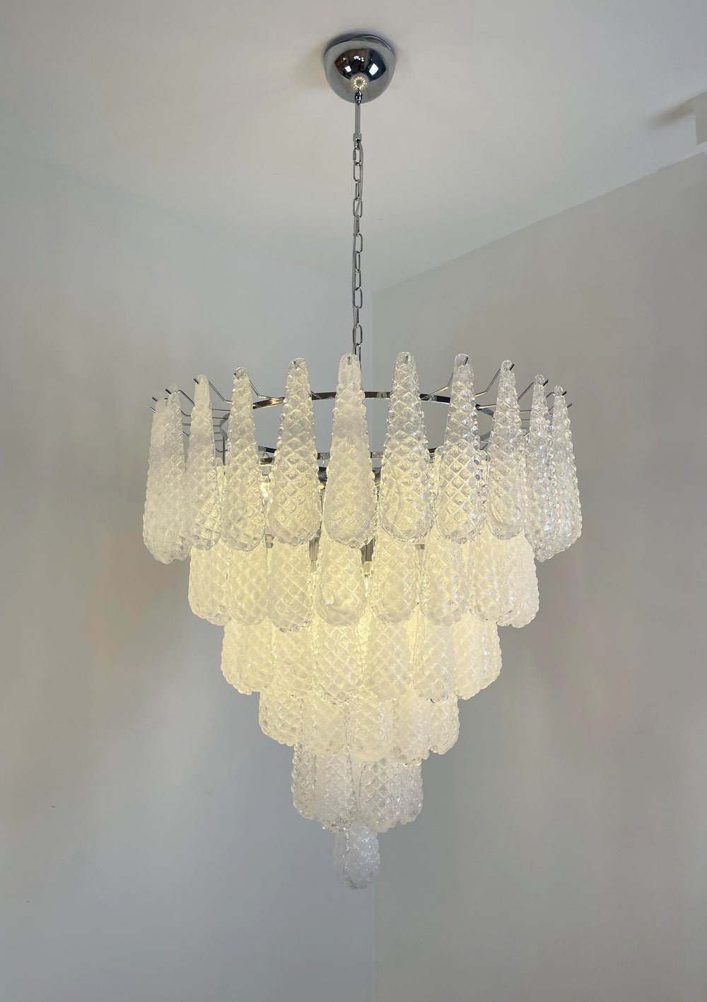 Aurora Chandelier Pigne en Verre de Murano Texturé Luxe - Neutralighting