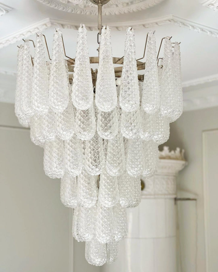 Aurora Chandelier Pigne en Verre de Murano Texturé Luxe - Neutralighting