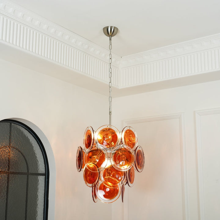 Aurora Chandelier en Verre de Murano Orange - Neutralighting