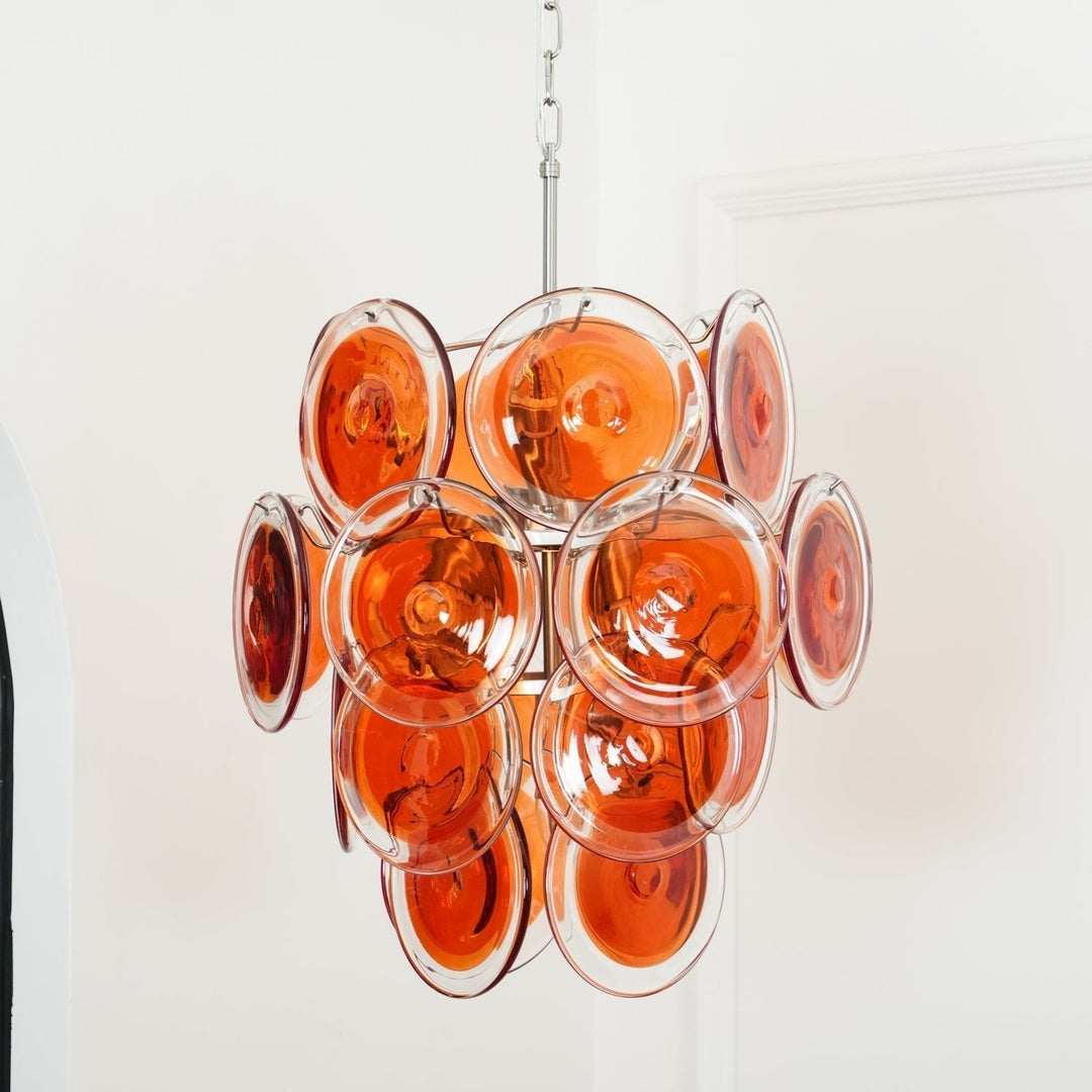 Aurora Chandelier en Verre de Murano Orange - Neutralighting