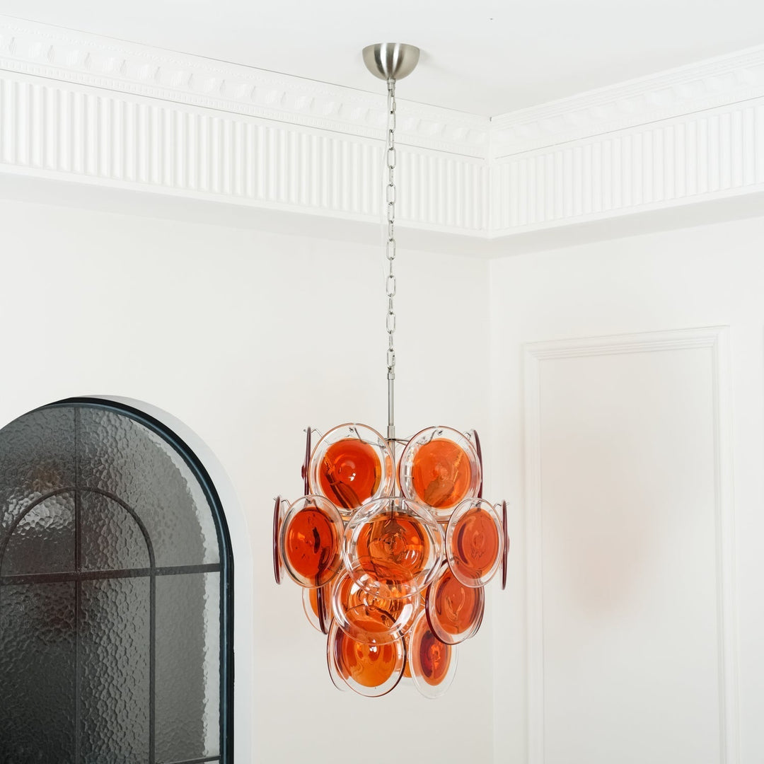 Aurora Chandelier en Verre de Murano Orange - Neutralighting