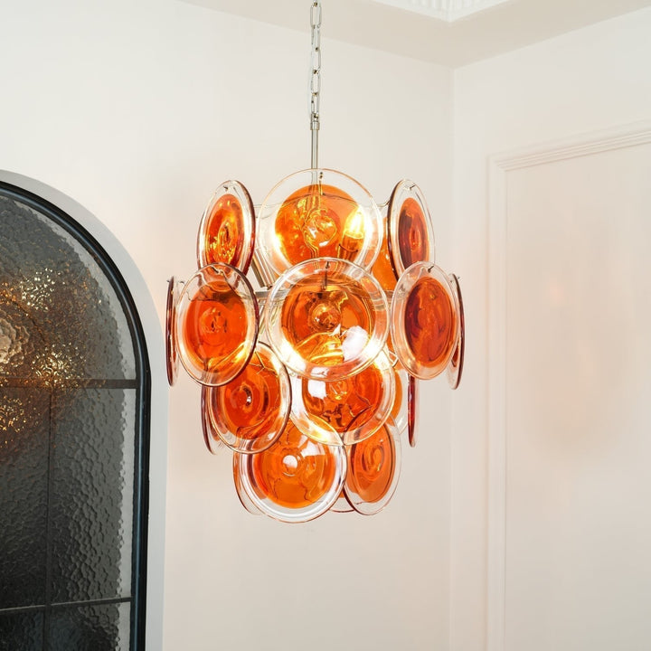 Aurora Chandelier en Verre de Murano Orange - Neutralighting